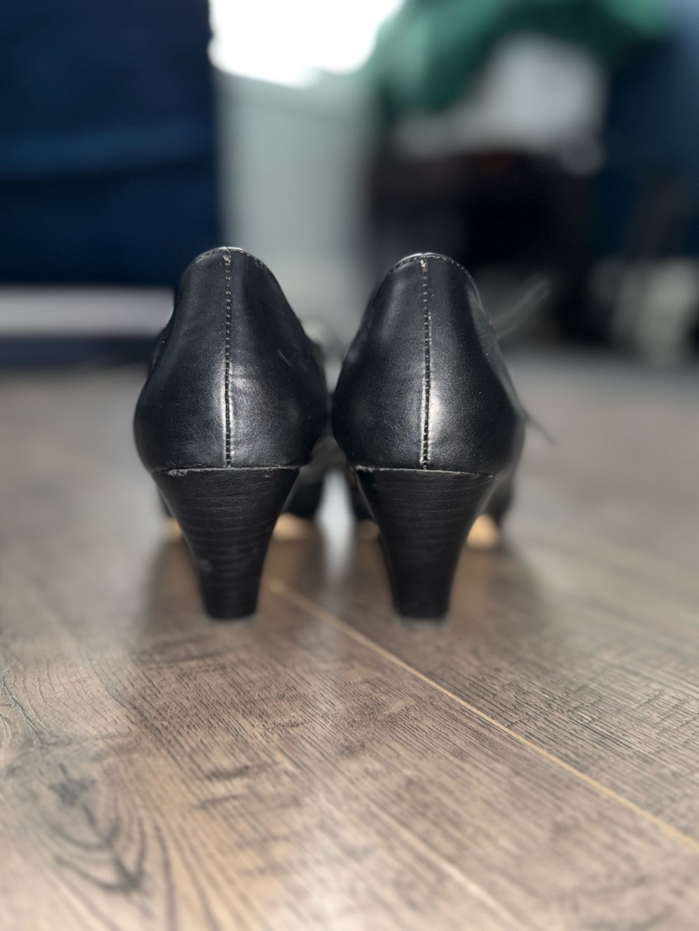 chelsea crew Black Cutout Lace-Up Peep Toe Heels - Picture 4 of 4